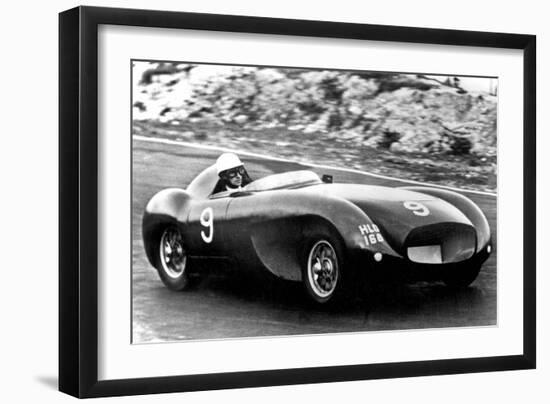 Car Racing Driver David Blakely During Race He Was Shot by Former Lover Ruth Ellis in 1955-null-Framed Photo