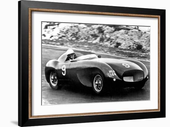 Car Racing Driver David Blakely During Race He Was Shot by Former Lover Ruth Ellis in 1955-null-Framed Photo