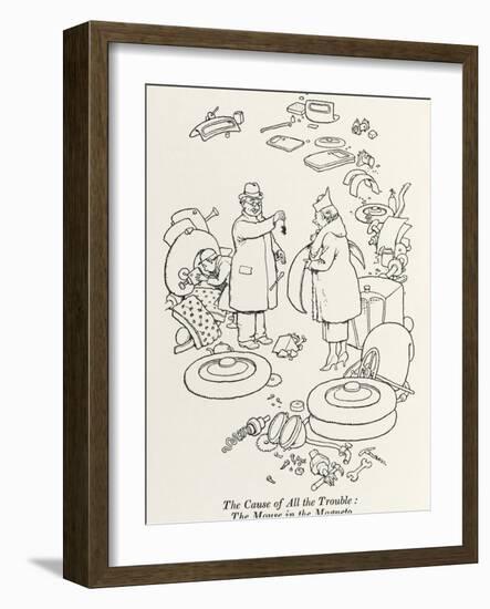 Car Trouble-William Heath Robinson-Framed Photographic Print