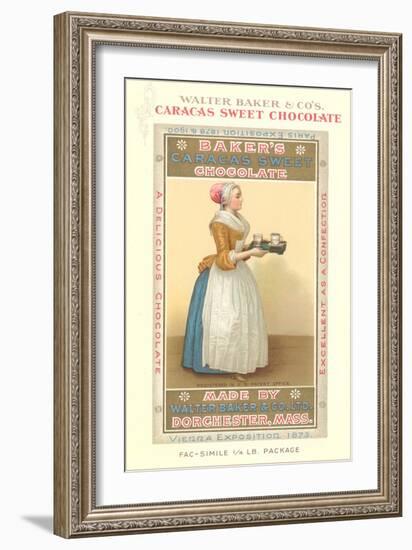 Caracas Sweet Chocolate Label-null-Framed Art Print