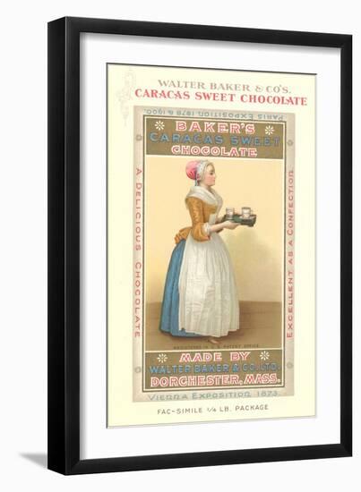 Caracas Sweet Chocolate Label-null-Framed Art Print