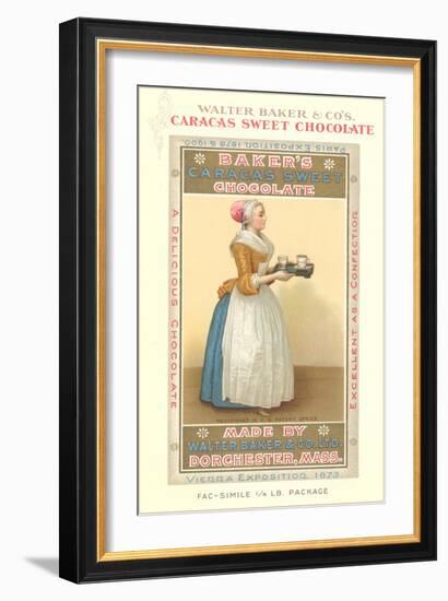 Caracas Sweet Chocolate Label-null-Framed Art Print