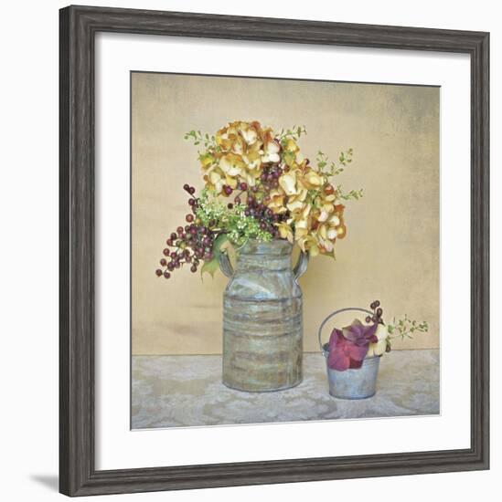 Caramel Hydrangeas-Cristin Atria-Framed Art Print