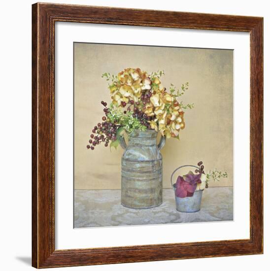 Caramel Hydrangeas-Cristin Atria-Framed Art Print