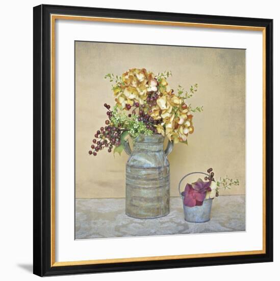 Caramel Hydrangeas-Cristin Atria-Framed Art Print
