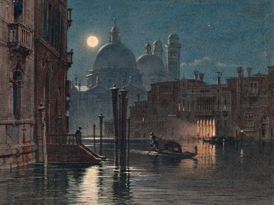 Venice Under Moonlight 1869 Giclee Print Caravaggio Art Com
