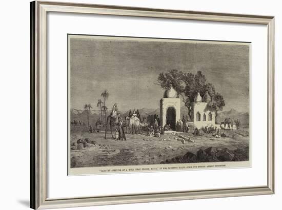 Caravan Arriving at a Well Near Thebes, Egypt-null-Framed Giclee Print