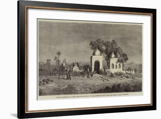 Caravan Arriving at a Well Near Thebes, Egypt-null-Framed Giclee Print