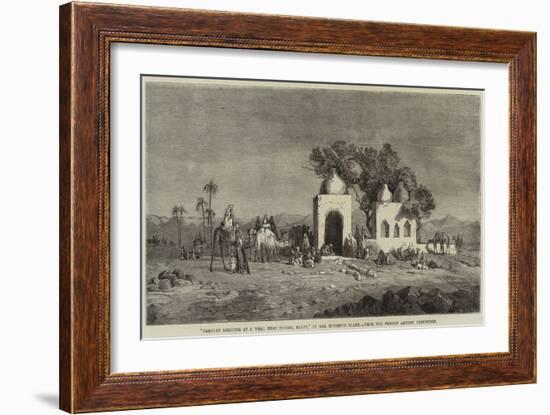 Caravan Arriving at a Well Near Thebes, Egypt-null-Framed Giclee Print