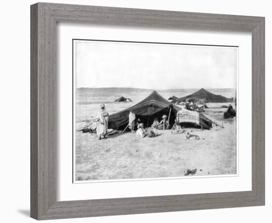 Caravan Camp, Sahara Desert, Late 19th Century-John L Stoddard-Framed Giclee Print