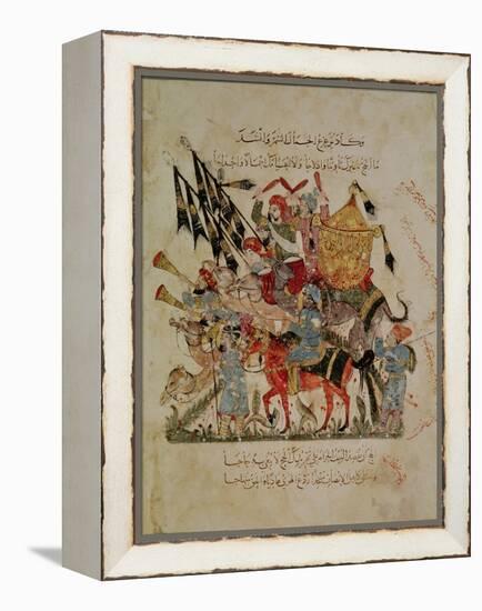 Caravan Going to Mecca from "The Maqamat" ("The Meetings"), Illustrated by Hariri-null-Framed Premier Image Canvas