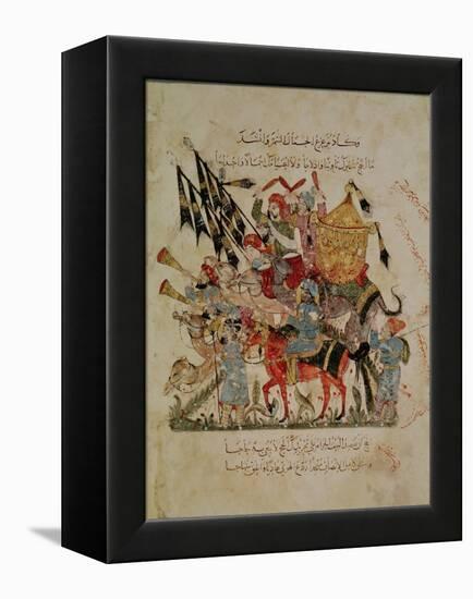 Caravan Going to Mecca from "The Maqamat" ("The Meetings"), Illustrated by Hariri-null-Framed Premier Image Canvas