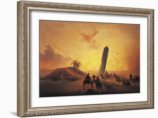 Caravan in Desert-Ippolito Caffi-Framed Giclee Print