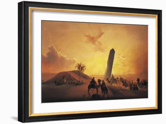 Caravan in Desert-Ippolito Caffi-Framed Giclee Print