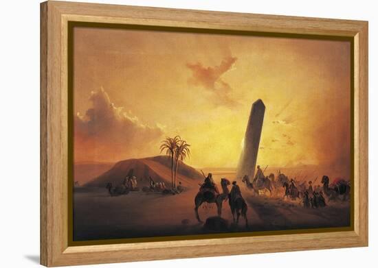 Caravan in Desert-Ippolito Caffi-Framed Premier Image Canvas