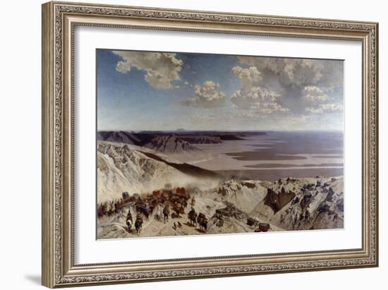 Caravan in Desert-Alberto Pasini-Framed Giclee Print