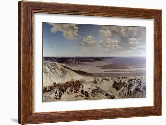 Caravan in Desert-Alberto Pasini-Framed Giclee Print