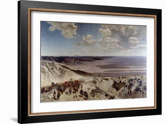 Caravan in Desert-Alberto Pasini-Framed Giclee Print