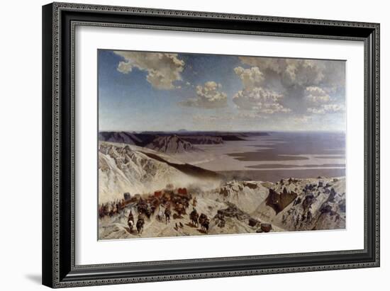 Caravan in Desert-Alberto Pasini-Framed Giclee Print