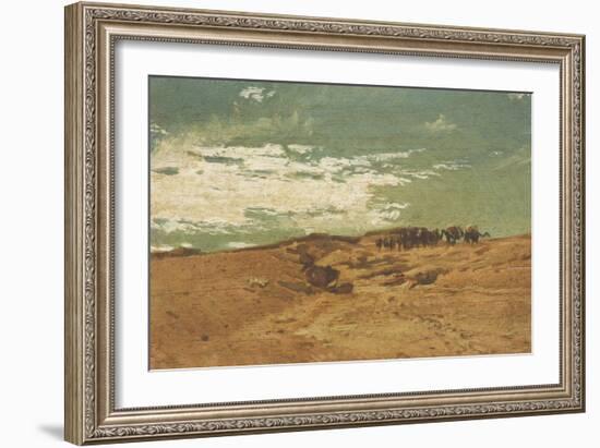 Caravan in the Desert-Cesare Biseo-Framed Giclee Print