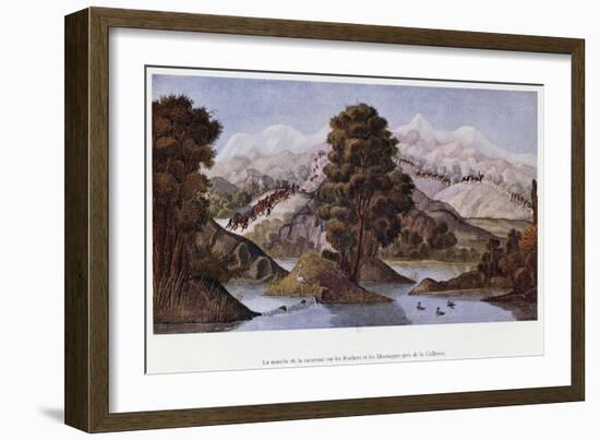 Caravan in the Mountains of British Kaffraria-Francois Le Vaillant-Framed Giclee Print