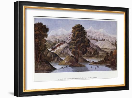 Caravan in the Mountains of British Kaffraria-Francois Le Vaillant-Framed Giclee Print