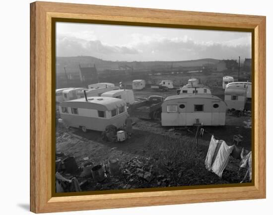 Caravan Site, Mexborough, South Yorkshire, 1961-Michael Walters-Framed Premier Image Canvas