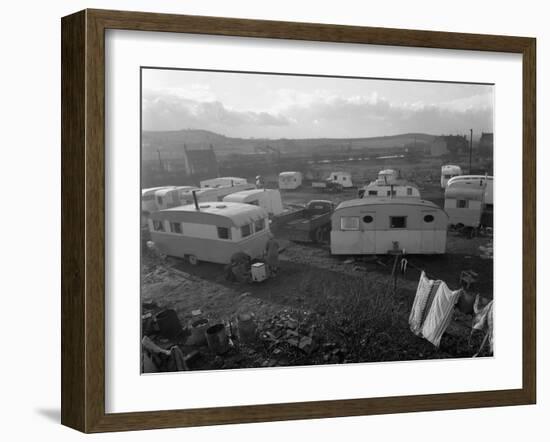 Caravan Site, Mexborough, South Yorkshire, 1961-Michael Walters-Framed Photographic Print