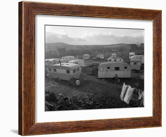 Caravan Site, Mexborough, South Yorkshire, 1961-Michael Walters-Framed Photographic Print