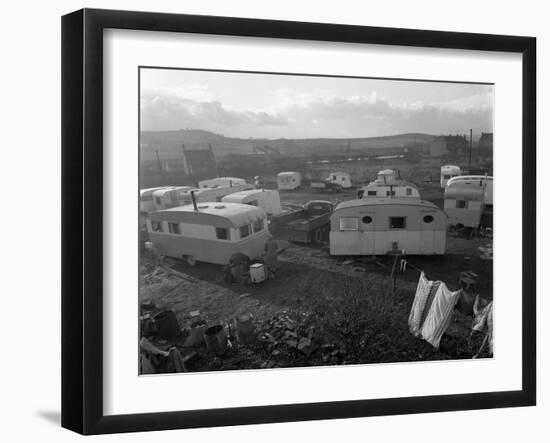 Caravan Site, Mexborough, South Yorkshire, 1961-Michael Walters-Framed Photographic Print