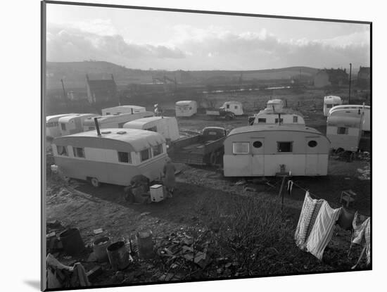 Caravan Site, Mexborough, South Yorkshire, 1961-Michael Walters-Mounted Photographic Print