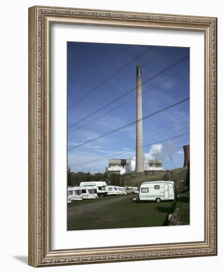 Caravan Site next to Powewr Station-Robert Brook-Framed Photographic Print