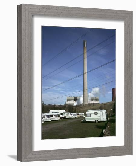 Caravan Site next to Powewr Station-Robert Brook-Framed Photographic Print