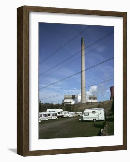 Caravan Site next to Powewr Station-Robert Brook-Framed Photographic Print