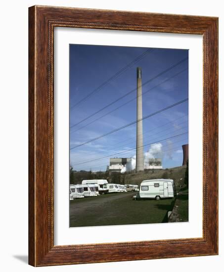 Caravan Site next to Powewr Station-Robert Brook-Framed Photographic Print