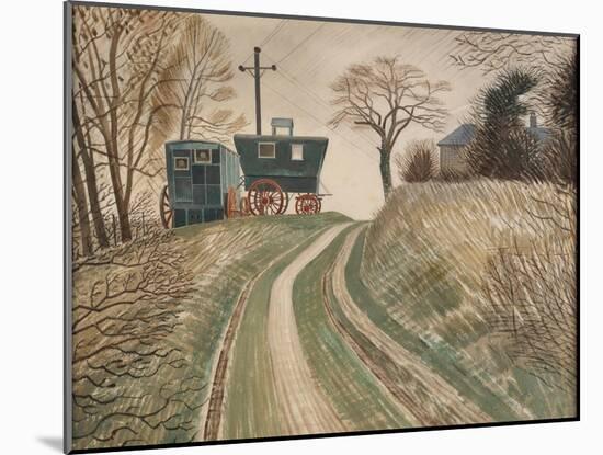 Caravans, 1936-Eric Ravilious-Mounted Giclee Print