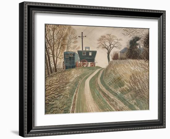 Caravans, 1936-Eric Ravilious-Framed Giclee Print