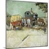 Caravans Encampment of Gypsies-Vincent van Gogh-Mounted Giclee Print