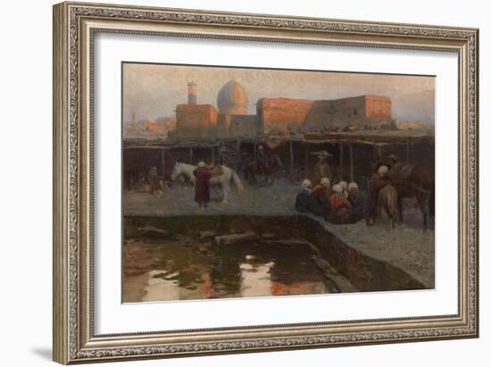 Caravanserai by Gur-E Amir in Samarkand-Franz Roubaud-Framed Giclee Print