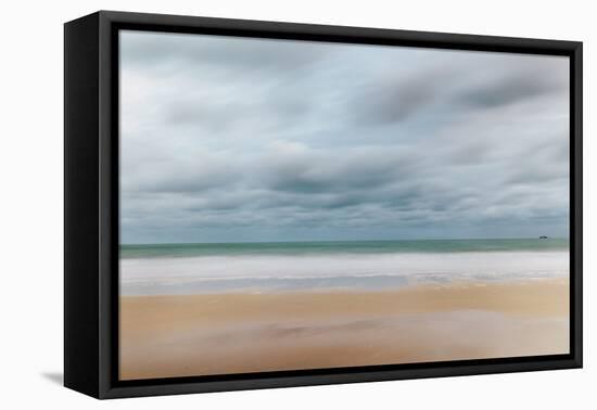 Carbis Bay Beach Looking to Godrevy Point at Dawn-Mark Doherty-Framed Premier Image Canvas