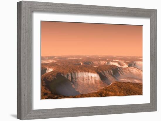 Carbon Dioxide Ice on Mars, Artwork-Chris Butler-Framed Photographic Print