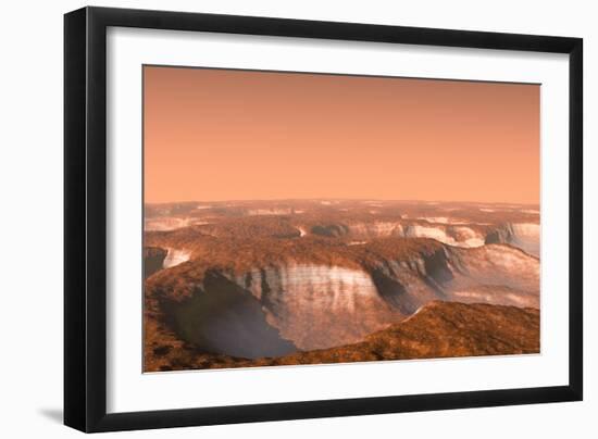 Carbon Dioxide Ice on Mars, Artwork-Chris Butler-Framed Photographic Print