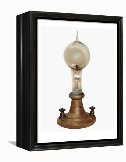 Carbon Filament Lamp, Invented by Edison in 1879-Thomas Alva Edison-Framed Stretched Canvas