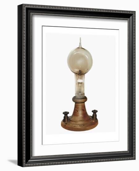 Carbon Filament Lamp, Invented by Edison in 1879-Thomas Alva Edison-Framed Premium Giclee Print