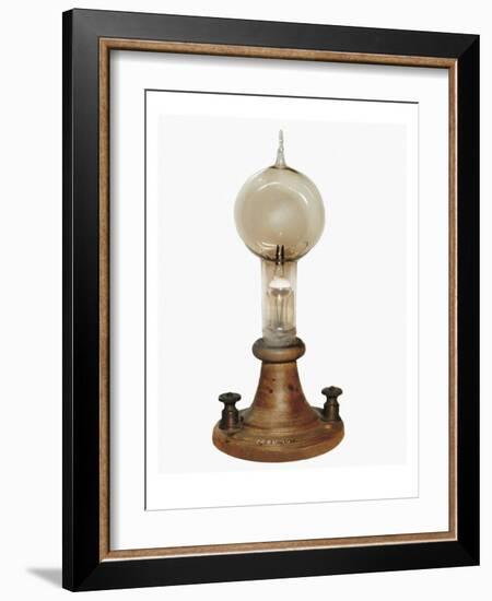 Carbon Filament Lamp, Invented by Edison in 1879-Thomas Alva Edison-Framed Art Print