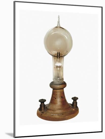 Carbon Filament Lamp, Invented by Edison in 1879-Thomas Alva Edison-Mounted Art Print