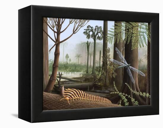 Carboniferous Insects, Artwork-Richard Bizley-Framed Premier Image Canvas