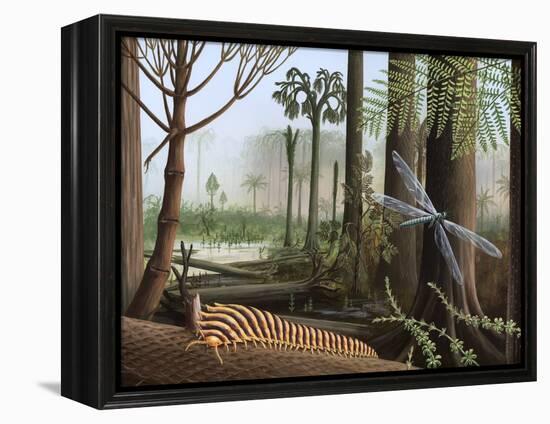 Carboniferous Insects, Artwork-Richard Bizley-Framed Premier Image Canvas