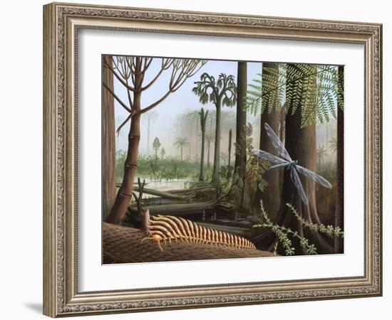 Carboniferous Insects, Artwork-Richard Bizley-Framed Photographic Print