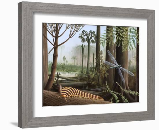 Carboniferous Insects, Artwork-Richard Bizley-Framed Photographic Print